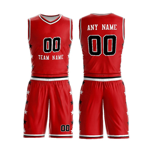 Conjuntos de Uniformes de Baloncesto de Verano Unisex Personalizables, 100% Poliéster, Pantalones Cortos Anti-UV, Impresos, de Secado Rápido, Transpirables, con Nombre del Equipo, Tallas Grandes - Product Image 1