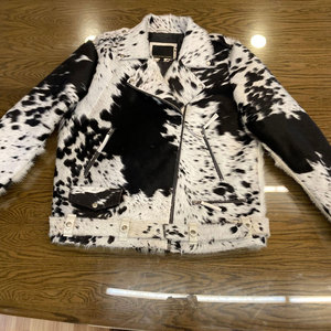 Stylish And Fashionable <b>Men</b> Cowhide Leather <b>Jacket</b> Wholesale Factory Made Real Genuine Cowhide Hair on Custom <b>Jacket</b> - Product Image 5