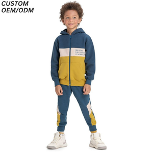 Sweat à capuche pour enfants, garçons et filles, 100% coton tricoté, vêtements de sport décontractés avec logo personnalisé - Product Image 6