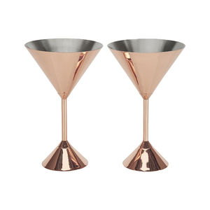 Verre à vin en métal plaqué or au design tendance, gobelet, verre à vin rouge, verre à martini pour accessoires de bar - Product Image 3