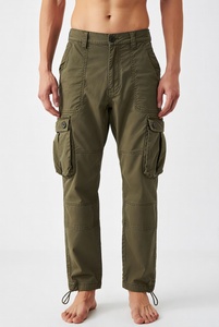 Pantalon cargo pour homme de qualité supérieure avec plusieurs poches, tissu en coton durable, coupe décontractée, pantalon d'aventure en plein air - Product Image 1