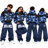 Ensemble de survêtement 2 pièces pour enfants, veste matelassée et pantalon, rose camouflage, hiver, garçons et filles, à capuche, chaud, streetwear, OEM
