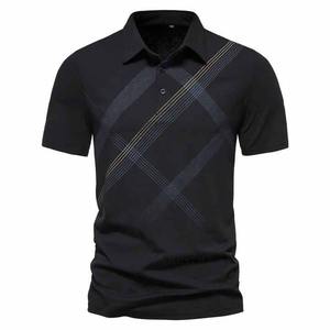 Camiseta de Golf de Punto Sólido de Alta Calidad, con Logotipo Personalizado, Impresión Digital, Fibra de Bambú, Secado Rápido, Manga Corta, Casual para Hombre - Product Image 3