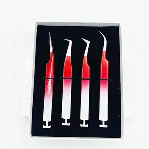 Prix d'usine, pince à épiler professionnelle pour salon de beauté, extension de cils et de sourcils, acier inoxydable, anti-magnétique, longueur 10 mm, pointe lisse - Product Image 4