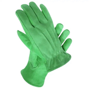 Gants de sécurité pour conducteurs avec logo personnalisable, en cuir de vachette grainé robuste, antidérapants, avec manchette élastique, protection industrielle des mains - Product Image 4