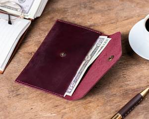Genuine Leather Cash Envelope System Wholesale Manufacturer Custom Logo Luxury Cash Stuffing B2B Wallet LCE-0038 - Product Image 4
