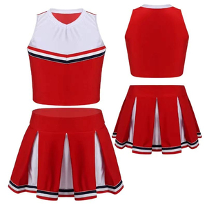 Uniformes de Animadoras Personalizados de Alta Calidad OEM, Talla Grande, Poliéster, Impresión por Transferencia de Calor, 280g, para Práctica de Baile Femenino - Product Image 5