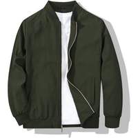 Blouson bomber unisexe pour femme, couleur unie, fin, coupe-vent, col montant, fermeture éclair, vêtement décontracté d'été, matière polyester