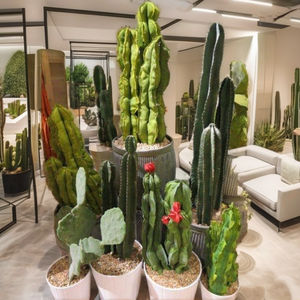 Realistico <span class=keywords><strong>Cactus</strong></span> artificiale in vaso Set Longstar fatto a mano finto <span class=keywords><strong>Cactus</strong></span> per la casa perfetto per lo Styling centrotavola ufficio giardino - Product Image 4