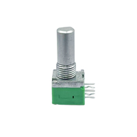 Potenciómetro de Eje Aislado Lineal Serie F09K de 9 mm B100K, Control de Volumen, Reóstato Rotatorio, Resistencia Variable +/-20%