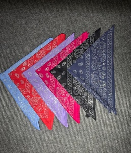 Foulard carré en coton Paisley, doux et imprimé, pour la tête ou le cou, idéal pour les activités décontractées en extérieur - Product Image 2