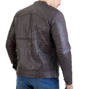 Chaqueta de Invierno de Cuero para Hombre de Primera Calidad con Logotipo Frontal, Forro Suave, Transpirable y Resistente al Viento para Todas las Estaciones - Product Image 3
