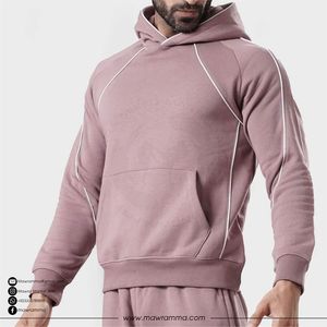 Ensemble de survêtement de luxe pour homme 2026 en molleton épais 100 % coton, avec logo personnalisé imprimé et strass, unisexe, streetwear décontracté, sweats à capuche - Product Image 2