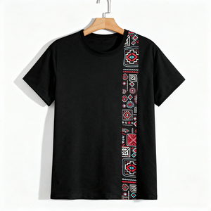 T-shirt pour homme en coton biologique de haute qualité, léger, confortable, avec poche poitrine, options personnalisées, style classique et épuré, fabricant - Product Image 2