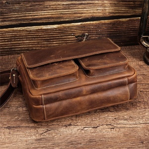 Bolso para portátil de cuero genuino hecho a mano, marrón, estilo mensajero, ligero, de alta calidad, el mejor bolso para portátil de cuero. - Product Image 6