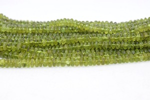 Cuentas redondas lisas de peridoto natural de 6-8 mm, hilo de 14 pulgadas para la fabricación de joyas - Product Image 5