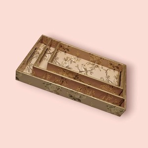 Wooden mdf serving <b>tray</b> design with printed or meenakari work set of 3 pcs beautiful <b>warm</b> toned serving <b>tray</b> - Product Image 5