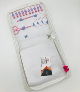 Kit d'outils de pinces d'extension de cheveux professionnelles en acier inoxydable rose bébé avec pince à pression et pince ouvre-micro perles - Product Image 5