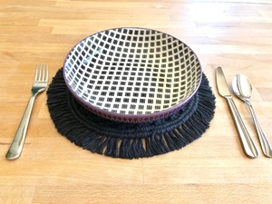 Decorative Blue Macrame <b>Placemats</b> Perfect <b>for</b> Guest Hosting Dining Setup and Everyday <b>Table</b> Protection Handcrafted From India - Product Image 2