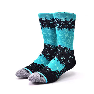 Polyester Spandex Cotton Adult Summer Premium Quality Breathable ankle Basketball <b>Socks</b> sports <b>socks</b> Geometric pattern - Product Image 1