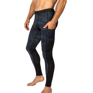 Leggings Deportivos de Compresión para Hombre, Hechos de Spandex/Poliéster, con Logotipo Personalizado OEM, Venta al Por Mayor - Product Image 6