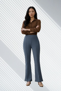New Arrive Loose-fitting Long Pants <b>Elastic</b> <b>Waist</b> Solid Color Wholesale Casual Pants Fashion Women Girls Spring Summer <b>Trouser</b> - Product Image 3