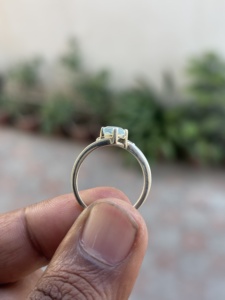 Anillo de Topacio Azul con Corte Trillón, Plata de Ley 925, Hecho a Mano, Clásico, de Lujo, con Piedra Preciosa para Mujer, para Compromiso, Boda, Fiesta - Product Image 3
