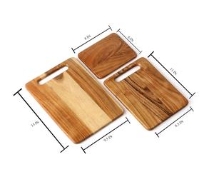 Planche à découper essentielle en bois d'acacia, grain naturel riche, surface douce pour les couteaux, avec poignée large pour une préparation quotidienne - Product Image 5