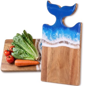 Planche à découper rectangulaire traditionnelle en bois de manguier artisanal Aqdus Saleem AS-MWC8 |   Décoration de cuisine en gros - Product Image 2