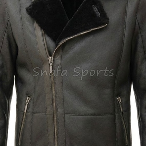 New Design <b>Shearling</b> <b>Jacket</b> <b>for</b> <b>Men</b> Classic Fur Collar High Quality Wholesale Price Leather <b>Jackets</b> <b>For</b> <b>Men's</b> - Product Image 3
