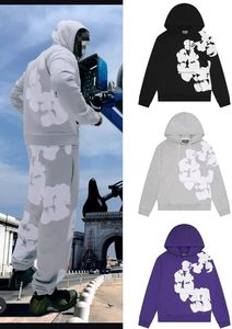 Gothic foam printed loose hoodie Y2K jogging pants hip-hop <b>set</b> street retro sweatshirt sweatpants two-piece <b>set</b> - Product Image 5