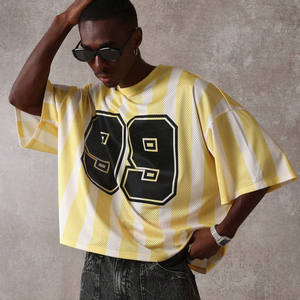 Jersey de Fútbol Americano Personalizado de Malla Oversize, Estilo Urbano, Número 99, Gráfico, Transpirable, Antibacterial, de Secado Rápido, Sublimado - Product Image 4