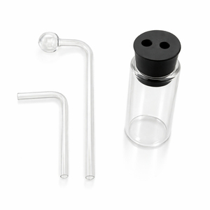 G027-00-00-Z Botella de lavado de gases Drechsel de vidrio borosilicato 3.3, burbujeador de gases de laboratorio con tapón de 2 orificios - Product Image 2