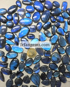 Cabujones de Labradorita Azul Fuego, Corte Ovalado y Pera, Gemas Sueltas, Cristales Naturales Hechos a Mano con Cambio de Color para Joyería - Product Image 3