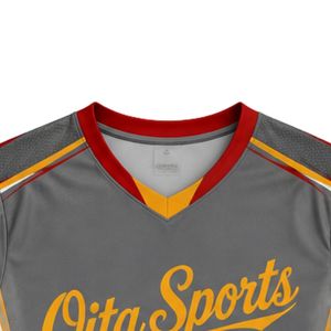 Jersey de Lacrosse Sublimado Gris y Rojo Unisex, Uniforme Deportivo Reversible de Poliéster Ligero, Ropa Deportiva para Equipo, Ropa de Entrenamiento Atlético - Product Image 3