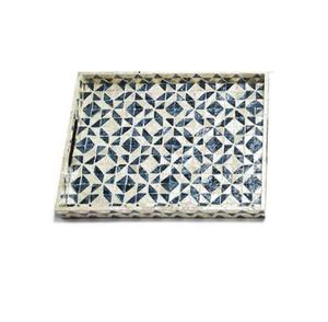 Bandeja de Madera con Perlas y Asas, Estilo Rústico, para Servir, Decorativa, para Mesa de Centro, Cocina y Sala de Estar - Product Image 3