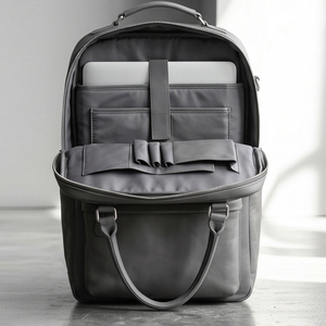Wholesale Genuine Leather Laptop Bag Unisex Double Straps Softback Leather <b>Backpack</b> Bag Men <b>Women</b> - Product Image 4