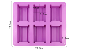 24 Cavity Square Chocolate Bar <b>Mold</b> Fondant Silicone <b>Mold</b> 3D Silicone <b>Molds</b> For Decoration - Product Image 4