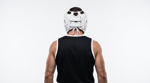 Protector de Cabeza de Boxeo Unisex Blanco, de Cuero Vacuno, Transpirable, Ajustable con Cierre de Velcro, Protección Básica para Entrenamiento - Product Image 4
