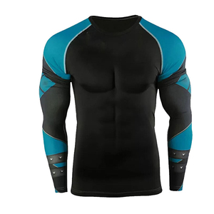 Streetwear Modern <b>Men</b> <b>Compression</b> <b>Shirt</b> Solid Color Adult Size Quick Dry Stretch Gym Training Fitness Performance Wear - Product Image 6