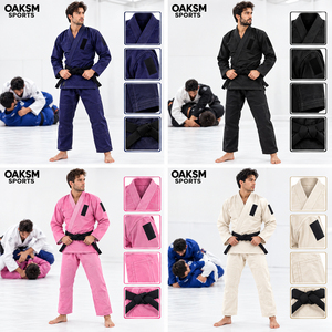 Kimono de Jiu-Jitsu Brésilien (BJJ) personnalisé en tissu perlé, pantalon Rip Stop, broderies et patchs tissés, toutes tailles et couleurs, blanc et noir - Product Image 5
