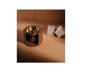 Handmade Brass Gold Incense Burner With <b>Candle</b> Holder Aromatherapy Diffuser Geometric Design All Season Use - Product Image 1