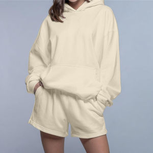 Ensemble de 2 pièces pour femmes, sweat à capuche et short, ensembles assortis, ensemble de jogging pour femmes au prix le plus bas, respirant, prix avantageux, OEM - Product Image 2