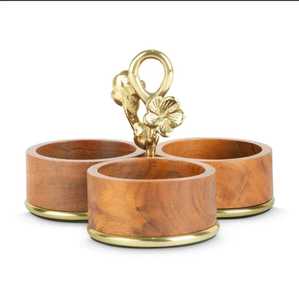 Boîte à fruits secs en bois faite à la main avec couvercle en verre en forme de branche d'arbre, 4 compartiments, organiseur de collations multi-sections, boîte de rangement pour bijoux - Product Image 4