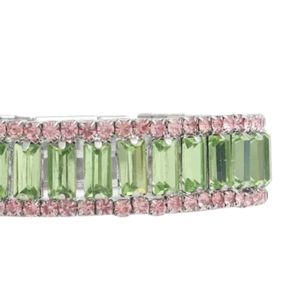 Pulsera de tenis verde con cristales para mujer, elegante accesorio de moda para la muñeca, regalo para fiestas - Product Image 5