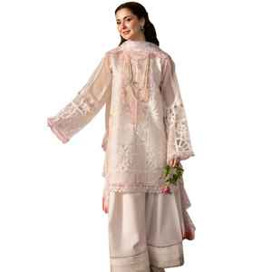 Trajes Shalwar Kameez de Verano para Mujer en Lino de Alta Calidad con Bordado Fino, Transpirables, Sin Arrugas, para Fiestas Casuales - Product Image 1