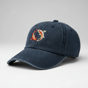 Baseball 6 Panel Summer Hat OEM ODM Custom Embroidery Logo <b>Flat</b> Brim Adjustable Vintage Wash Fashion High Quality 100% Acrylic - Product Image 3