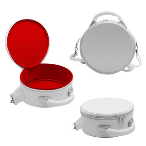 Premium Masonic Crown Cap Case & Scottish Rite <b>Hat</b> <b>Box</b> (White) with Zipper Closure Lightweight Excellent Protection - Product Image 1