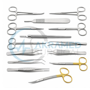 Juego de 92 Instrumentos Básicos para Cirugía Menor con Caja de Esterilización de Acero Inoxidable, Instrumentos Quirúrgicos con Certificación CE - Product Image 3