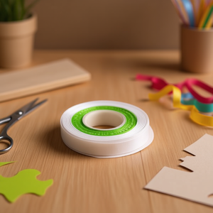 Nastro bianco da 2,5 cm 15Y per lavori artigianali - Product Image 3